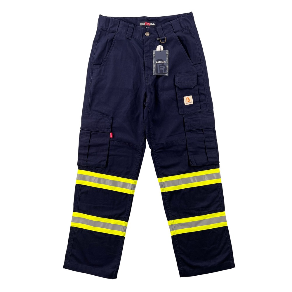 NEW Bocomal FR Cargo Pants Men 32x30 Blue‎ Flame Resistant High Vis FRC1801HV